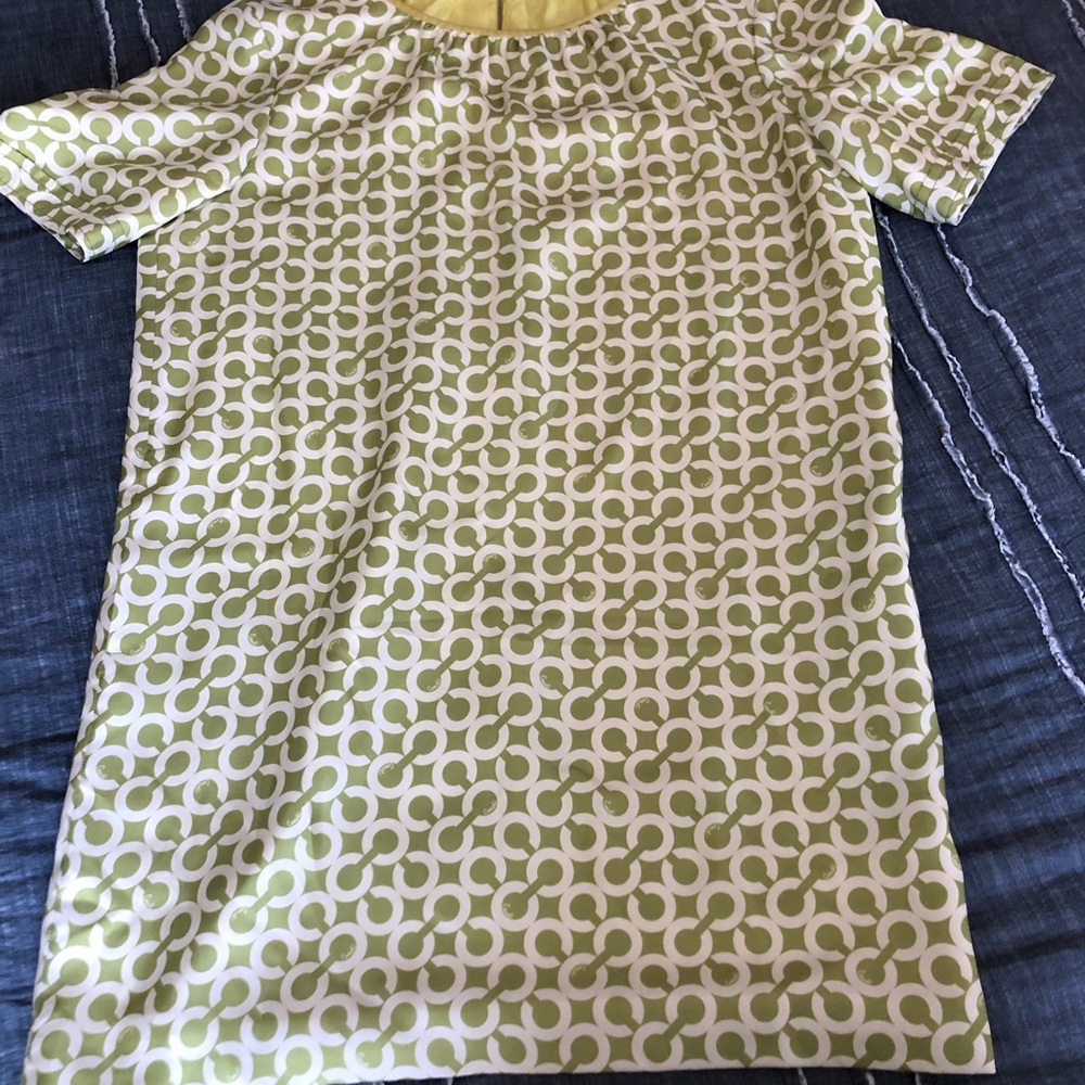 Coach Green/Beige Op Art short dress size Large.